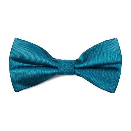 Deep Teal Shantung Bow Tie