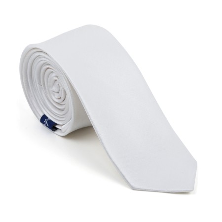 Ivory Shantung Slim Tie