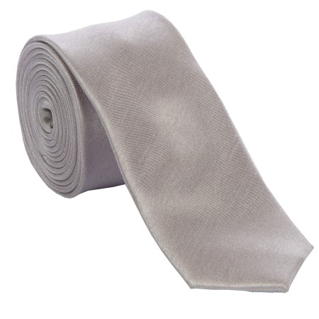Silver Shantung Wedding Tie #T1866/2