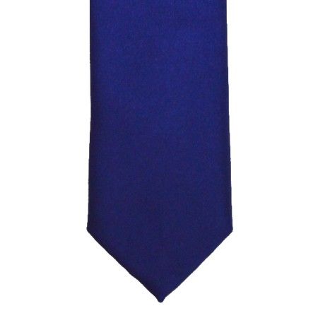 French Navy Slim Satin Tie #C1883/4