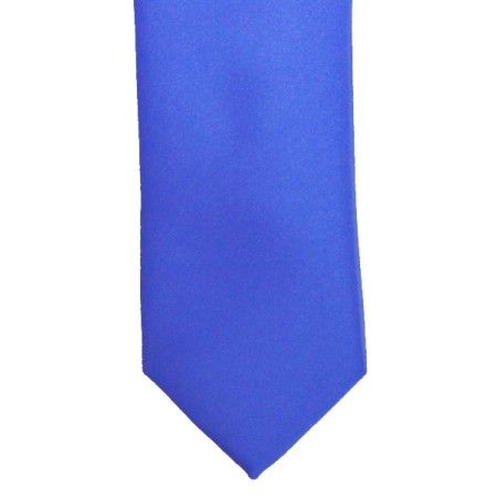 Regatta Blue Slim Satin Tie #C1888/6