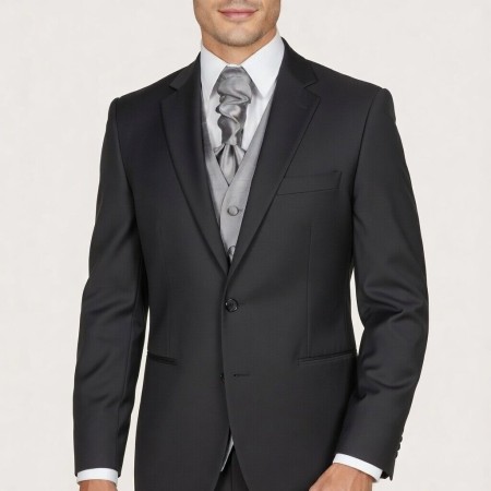 Dark Grey Shantung Morning Suit Waistcoat #AB-WWB1005/9