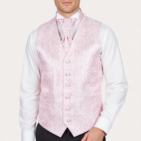 Coral Budding Paisley Wedding Waistcoat #AB-WW1003/1