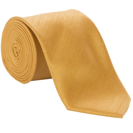 Gold Shantung Slim Wedding Tie #C1864/6