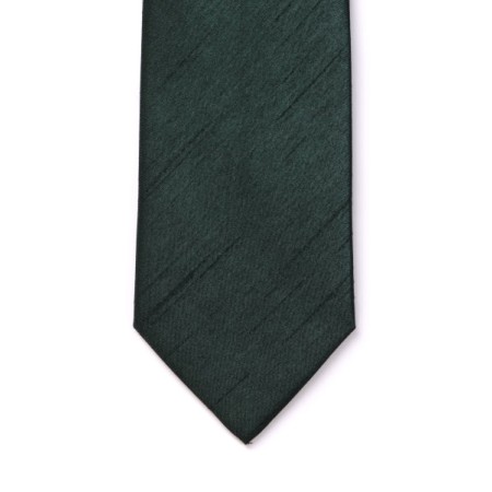 Bottle Green Slim Shantung Wedding Tie #C1864/5