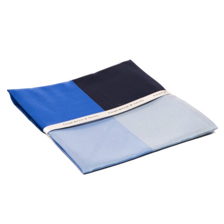Blue and Navy Silk Pocket Square #TPH03/3