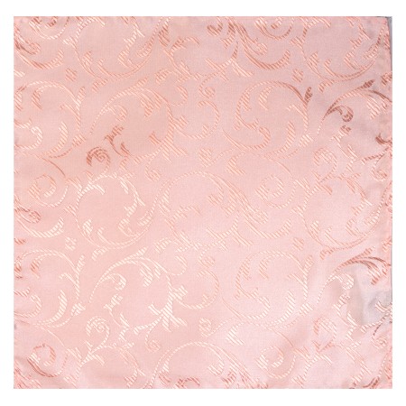 Peach Swirl Leaf Wedding Pocket Square #AB-TPH1000/7