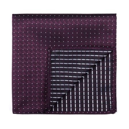 Fine Polka Dot Formal Pocket Square Wine