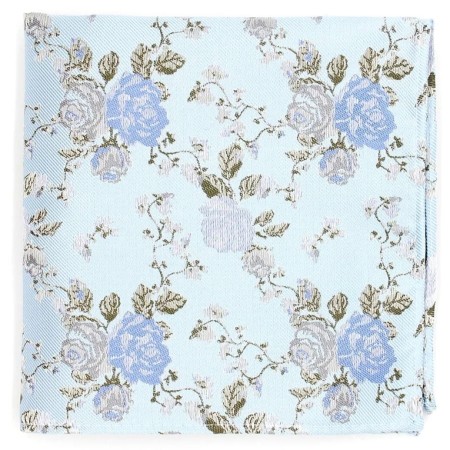 Baby Blue Floral Pocket Square #TPH1908/3
