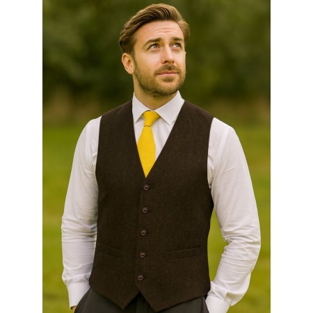 Brown Flecked Tweed Waistcoat #W106/1