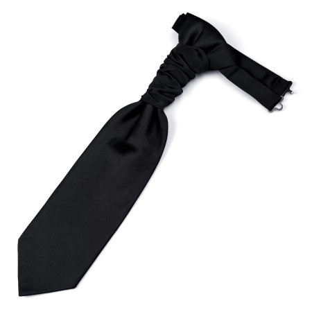 Plain Black Onyx Satin Cravat #AB-WCR1009/8