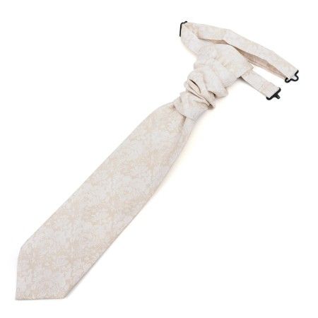 Floral Formal Wedding Cravat Cream