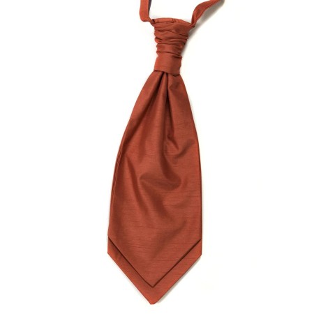 Salmon Pink Shantung Wedding Wedding Cravat #WCR1865/4