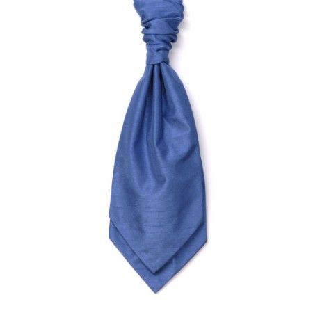 Airforce Blue Shantung Wedding Wedding Cravat (Boys Size) #YCR1865/5