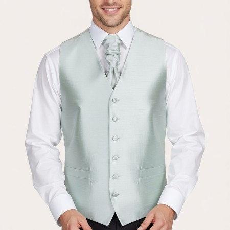 Silver Birch Shantung Wedding Waistcoat #AB-WW1005/3