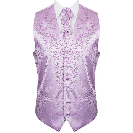 Lilac Swirl Leaf Wedding Waistcoat #AB-WWA1000/8 ##LS