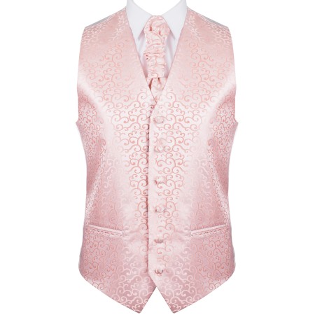 Peach Royal Swirl Wedding Waistcoat #AB-WW1001/2