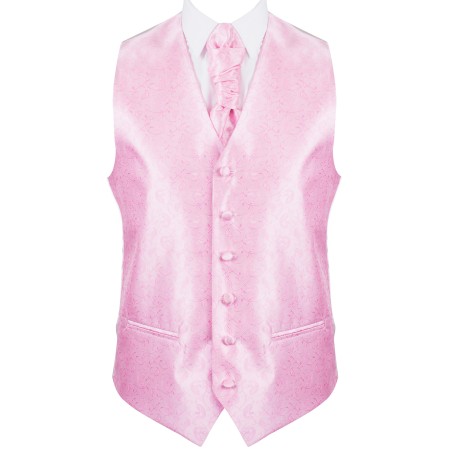 Pink Budding Paisley Wedding Waistcoat #AB-WW1003/2