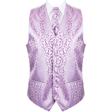 Lilac Vintage Vine Formal Waistcoat #AB-WW1004/1