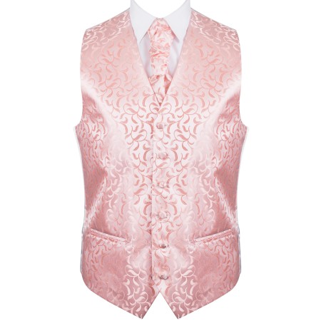 Peach Vintage Vine Formal Waistcoat #AB-WW1004/3