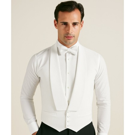 White Marcella White Tie Men's Waistcoat, 100% Cotton #WW6000C/1