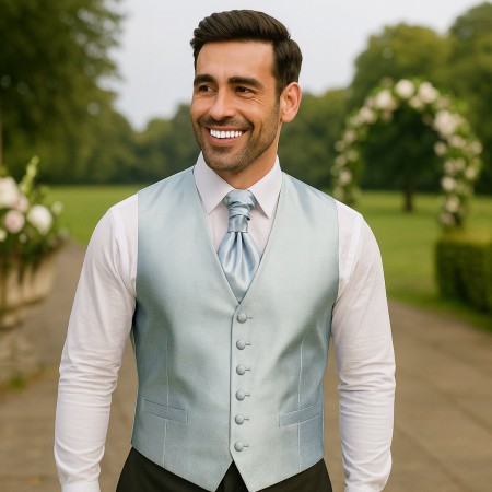 Silver Birch Shantung Wedding Waistcoat #AB-WWB1005/3 ##LS