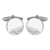 Silver Third Engraved Sterling Silver Cufflinks #70-1304