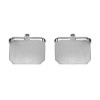 Silver Cut Corner Rectangle Sterling Silver Cufflinks #70-7018