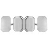 Silver Lined Edge Sterling Silver Cufflinks #75-8209