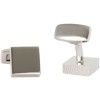Silver Square Plain David Aster Cufflinks #80-1009