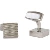 Silver Square Zigzag David Aster Cufflinks #80-1011