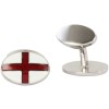 Silver St Georges Cross David Aster Cufflinks #80-1015
