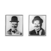 Silver Laurel & Hardy Rhodium Plated Cufflinks #90-1043