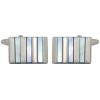 Blue Mother of Pearl Rhodium Plated Cufflinks #90-1273