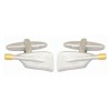 Silver Rowing Blade Gold and Rhodium Plated Cufflinks #90-1375