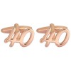 Rose Gold No. 40 Celebration Gold Plated Cufflinks #90-1414