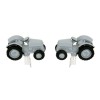 Grey Vintage Tractor Rhodium Plated Cufflinks #90-1432