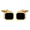 Gold Onyx Cufflinks #90-1506