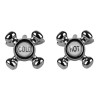 Silver hot & Cold Taps Cufflinks #90-4061