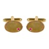 Gold Ruby Star Gold Plated Cufflinks #90-9000
