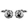 Silver Knot Rhodium Plated Cufflinks #90-9034