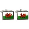 Silver Welsh Flag Cufflinks #90-9120