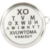 Silver Eye Test Rhodium Plated Cufflinks #90-1041