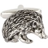 Silver Hedgehog Rhodium Plated Cufflinks #90-1241