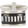 Silver Mother of Pearl & Onyx Cufflinks #90-1524