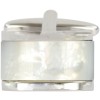 Silver Domed Mother of Pearl Cufflinks #90-1527