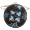 Blue Floral Cufflinks #90-1533