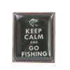 Green Keep Calm and Go Fishing Cufflinks #90-1546