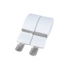 White Silver Clip Braces #BR-002