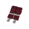 Burgundy Silver Clip Braces #BR-008